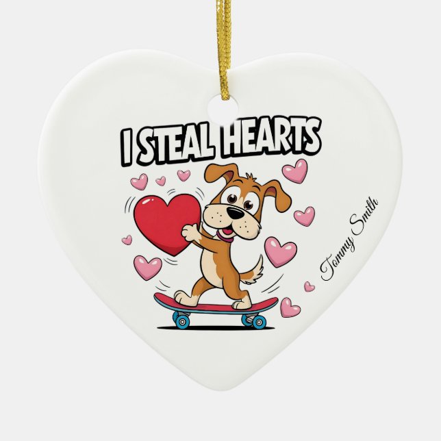 Ornamentos de Namorados moderno para presentes de  (Frente)