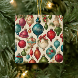 Ornamentos de Natais vintages Coloridos