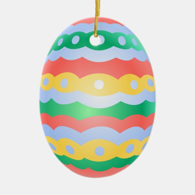 Ornamentos de páscoa Personalizam Decorações de Ov (Frente)