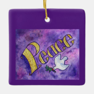 Ornamentos de presentes personalizados de arte de