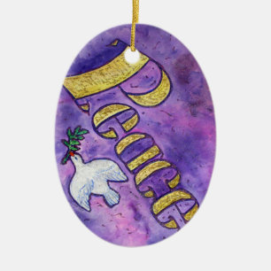 Ornamentos de presentes personalizados de arte de