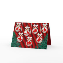 Ornamentos De Rodeio Na Placa De Cartões de natal 