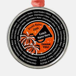 Ornamentos de treinadores preto, laranja e branco,