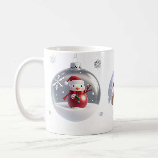 Ornamentos de Vidro/Neve - Caneca (Esquerda)