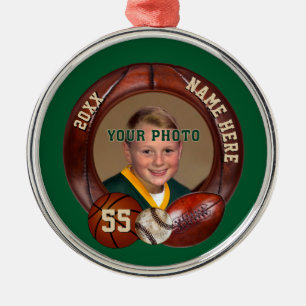 Ornamentos desportivos personalizados Sua FOTO, TE