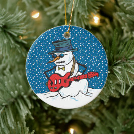 Ornamentos Guitaristas legal de Snowman