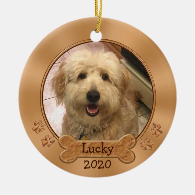 Ornamentos personalizados de animais de estimação  (Frente)