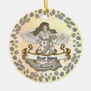 ornamentos personalizados de aniversário do Angel