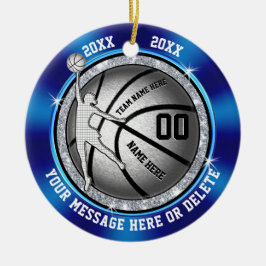 Ornamentos personalizados de basquete para meninas