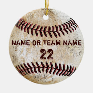 Ornamentos personalizados de beisebol em equipe