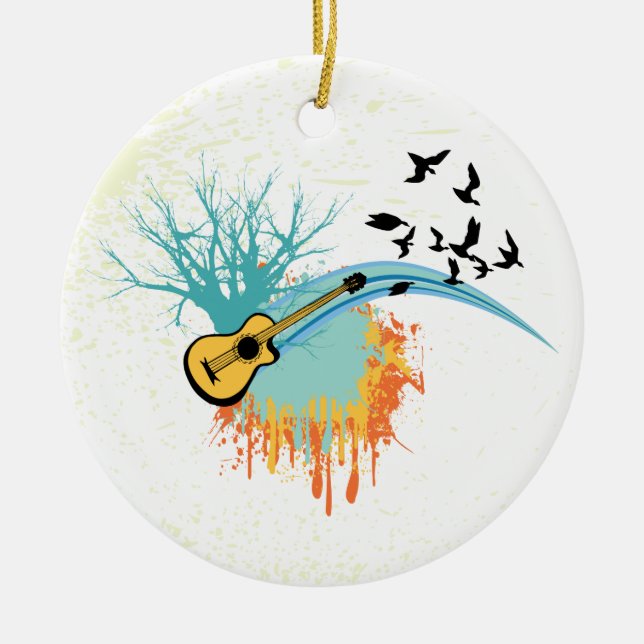 Ornamentos personalizados de guitarra acústica (Frente)