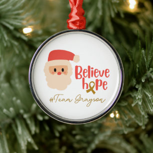 ornamentos personalizados de natal do cancer de in