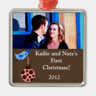 Ornamentos personalizados de pássaros azuis / Nata