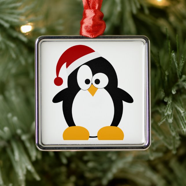 Ornamentos Personalizáveis de Penguin de Feriado (Árvore)