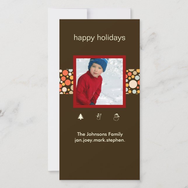 Ornamentos retro PixDezines, cartões com fotos (Frente)