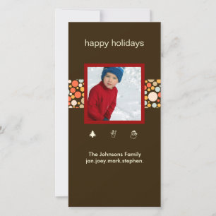 Ornamentos retro PixDezines, cartões com fotos