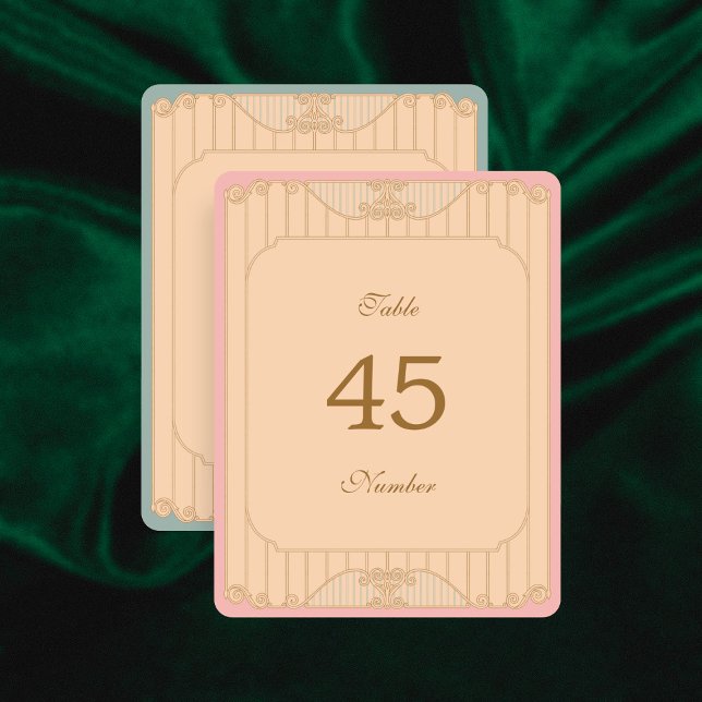 Ornate Art Nouveau Wedding Table Numbers (Criador carregado)