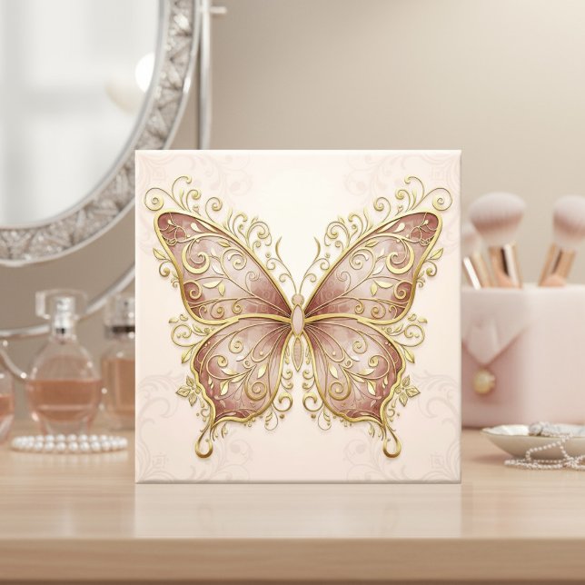 Ornate Butterfly Pat#5 Rose Gold ID1222 (Criador carregado)