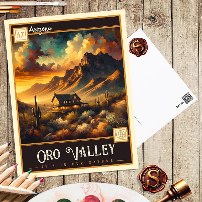 Oro Valley, Arizona | Cartão postal Vintage (Criador carregado)