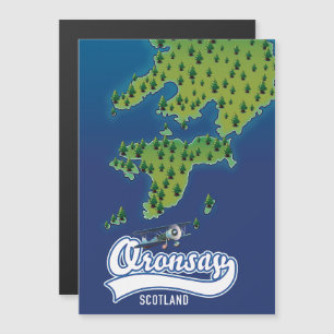 Oronsay mapa da ilha da Escócia 