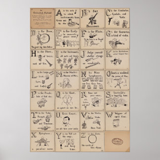 Orquestral Alphabet Poster