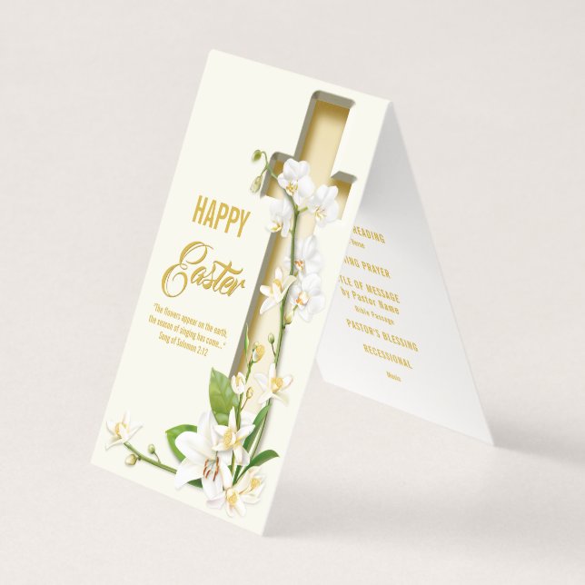 Orquid Lily Cross Primavera Ordem de Serviço (Frente)