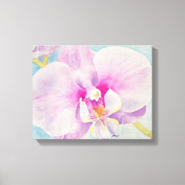 Orquídea 2 Aquarela na Canvas