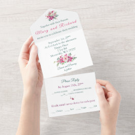 Orquídea Aquarela e Rosas Casamento Floral
