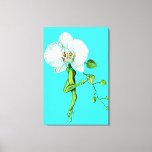 Orquídea Bailarina Dança de Balé Impressão em Tela