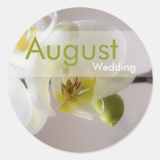 Orquídea Branca - Adesivo de Casamento de agosto