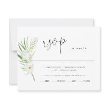 Orquídea branca | Cartão de resposta de casamento 