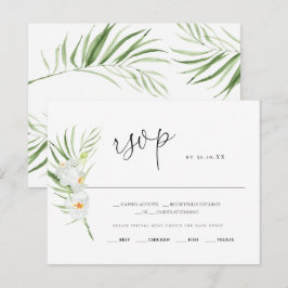 Orquídea branca | Cartão de resposta de casamento 