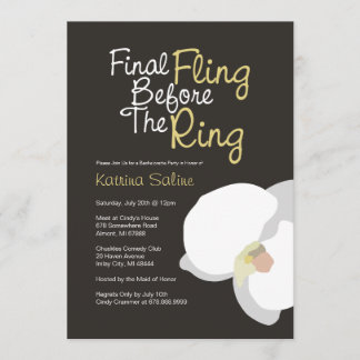 Orquídea Branca Deslizando Antes do Convite para A