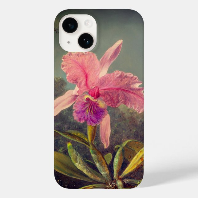 Orquídea Cattleya e Três Beija-flores Heade (Verso)