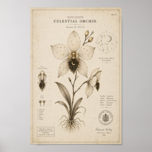 Orquídea Celestial Impressão do Museu Botânico Vit
