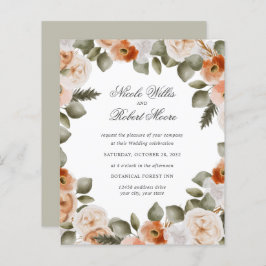 Orquídea-chic Laranja-marfim Sage Casamento floral