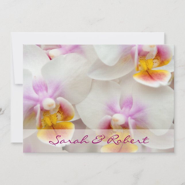 Orquídea ・ Convite para Casamento (Frente)