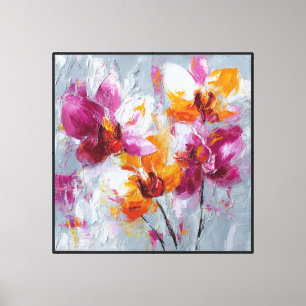 Orquídea de Chama de Veludo Canvas Abstrato