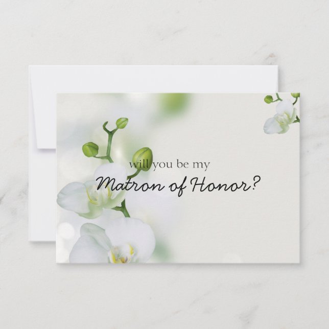 Orquídea Elegante Suave Será Minha Matriz de Honra (Frente)