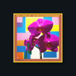 Orquídea em POP AND AFTER ART - impressão em tela<br><div class="desc">Arte Digital de MARBA/2023 (Marcio Netto Baeta) com inteligência artificial,  40 x 40 cm. CANAS esticada.  Orquídea em POP AND AFTER ART.</div>