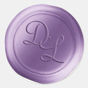 Orquídea - Letra Púrpura 2 - Adesivos de Cera Mo
