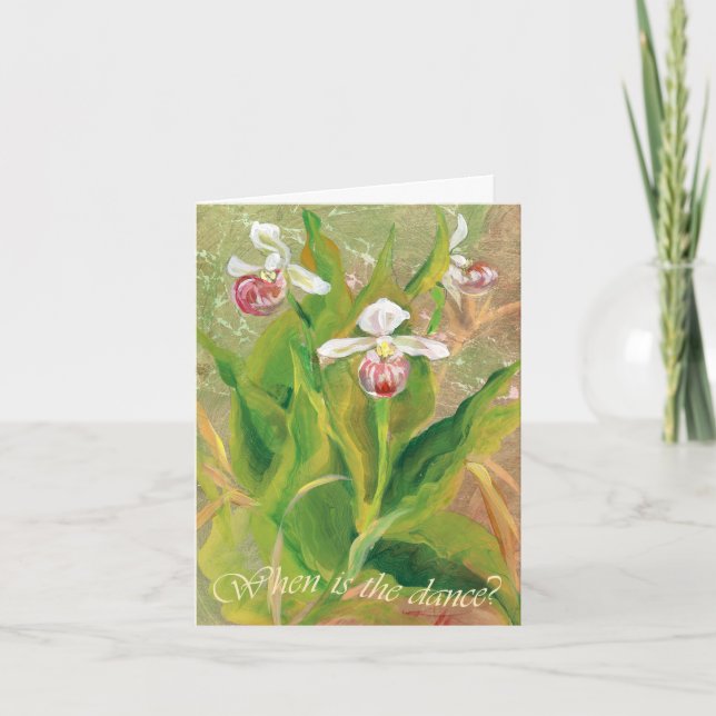 Orquídea Quando é a dança? Cartão de Nota (Frente)