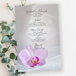 Orquídea Rosa e Véu Menu Casamento