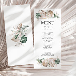 Orquídea Tropical e Cartão de Menu Casamento Monst