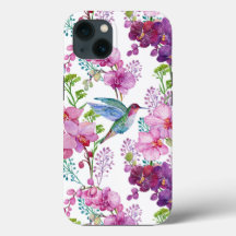 Orquídeas com beija-flor