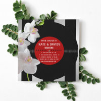 Orquídeas de Registro de Vinilo Retro Convites de