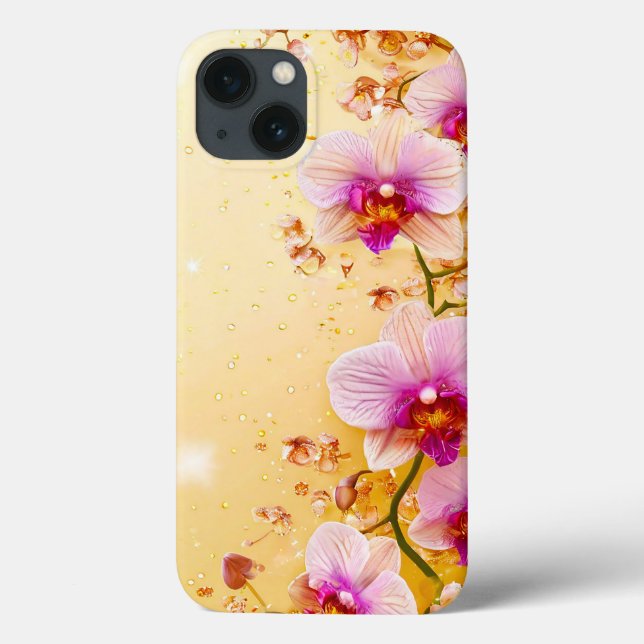 Orquídeas delicadas Floral Botânico Feminino (Verso)