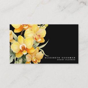 Orquídeas Elegantes Cartões de visitas Amarelas e 