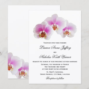 Orquídeas Pintadas Elegantes Convites para Casamen