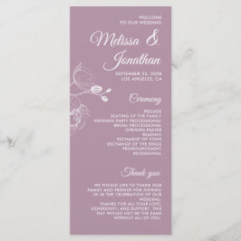 Orquídeas românticas elegante programa de casament